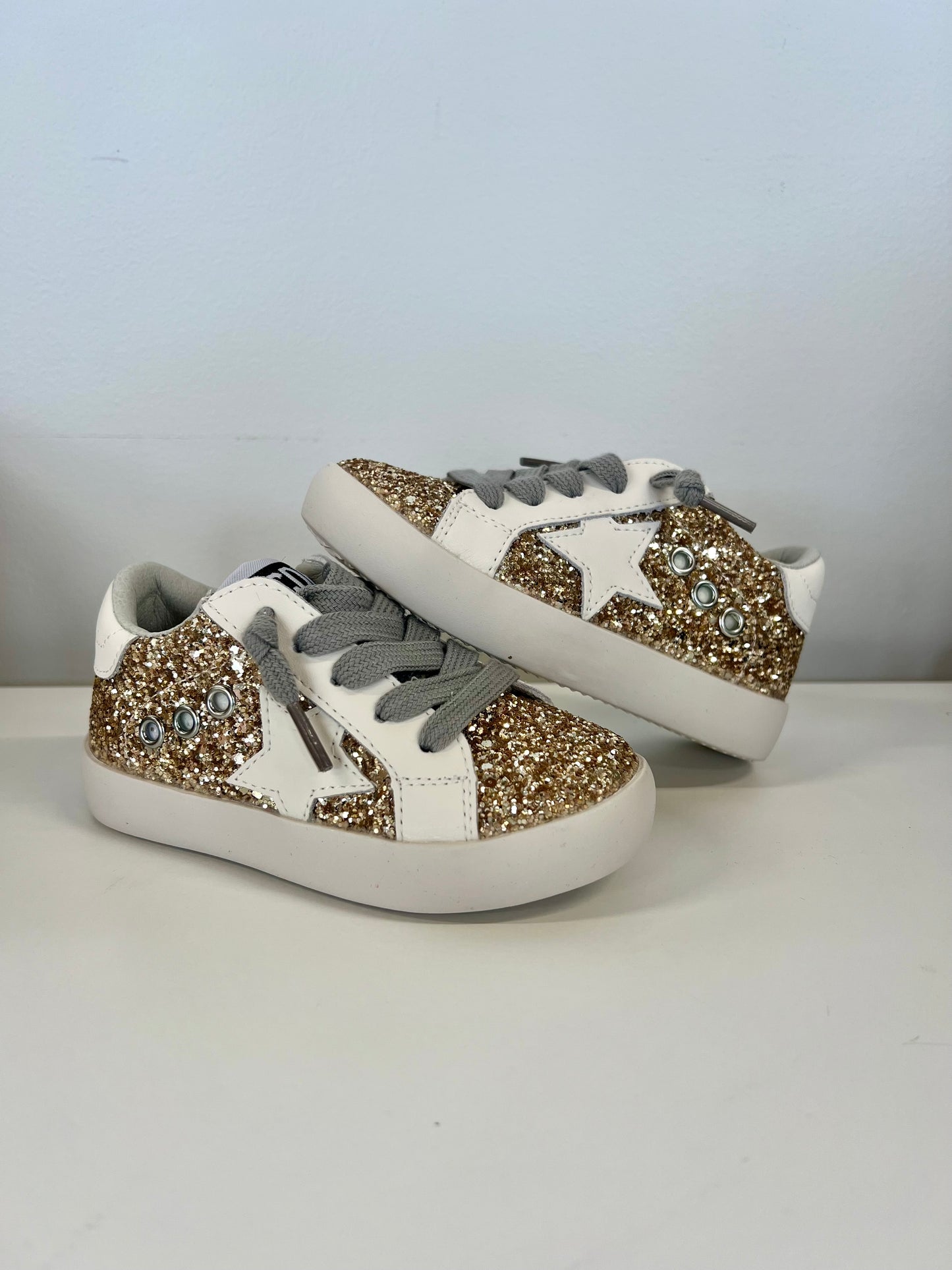 Gold Glitter Star Toddler Girls Sneaker – Style House